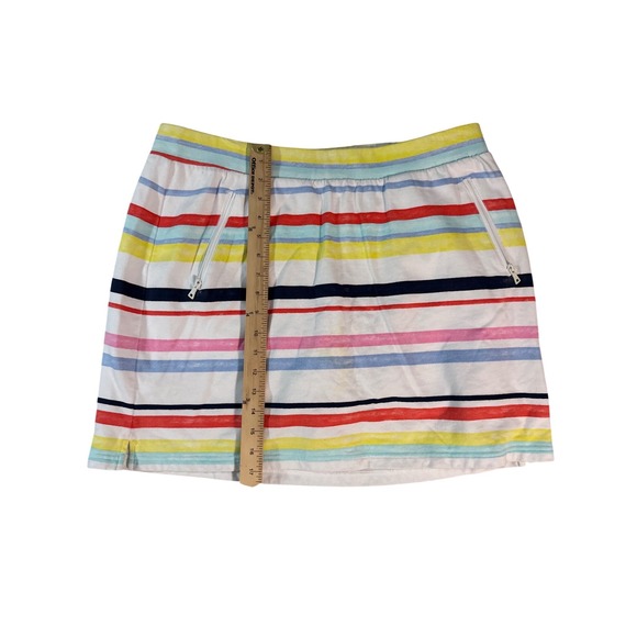 Kim Rogers Dresses & Skirts - Kim Rogers Womens Multi color Striped ALine Skort Size L Pockets Casual